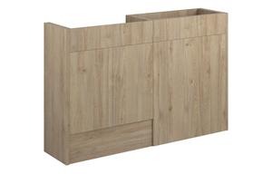 Eden 1236mm Standard Basin & WC Unit Pack - Havana Oak (Grey Cab)
